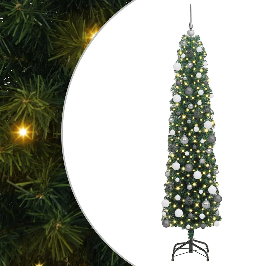 Sapin de Noël artificiel Vert 180 cm PVC et acier et plastique - 2