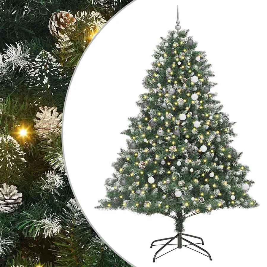 Sapin de Noël artificiel Vert 240 cm PVC, plastique et acier - 2