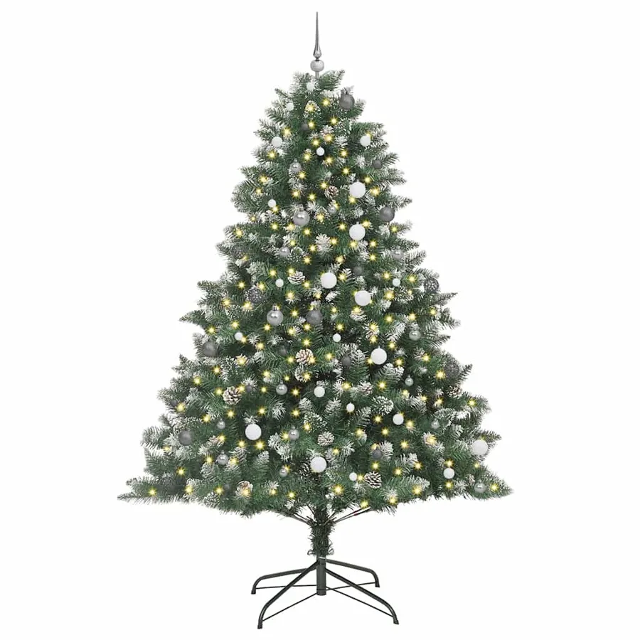 Sapin de Noël artificiel Vert 240 cm PVC, plastique et acier - 3