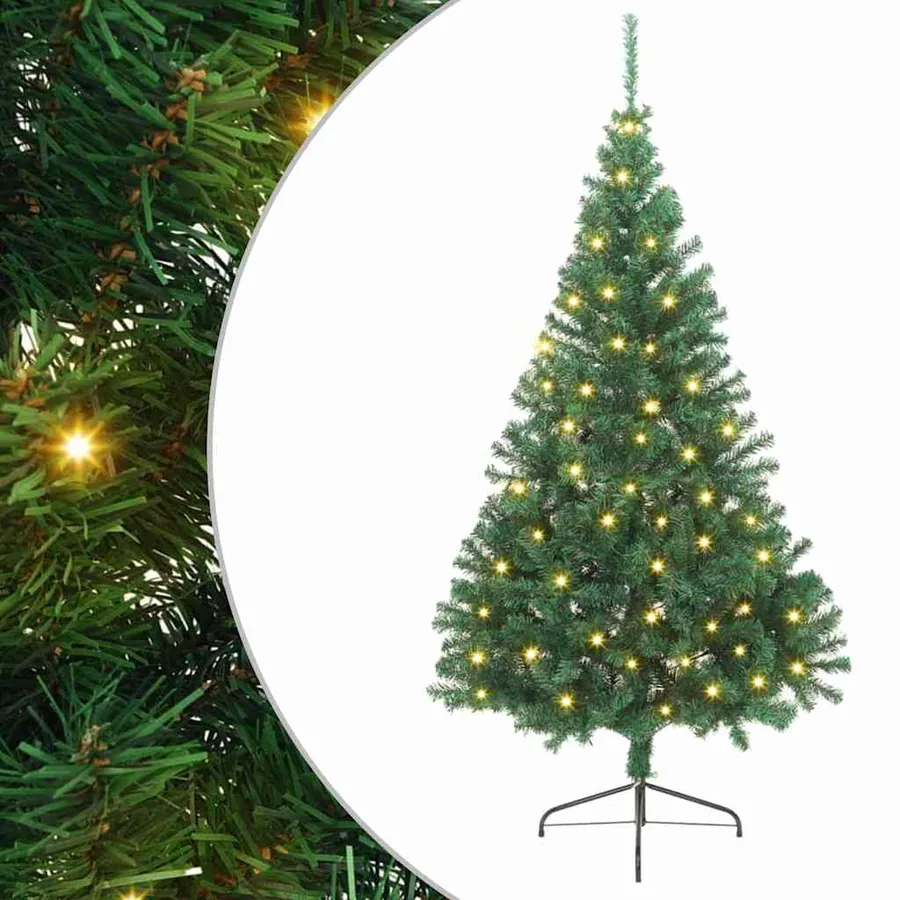 Sapin de Noël artificiel pré-éclairé Vert 240 cm PVC