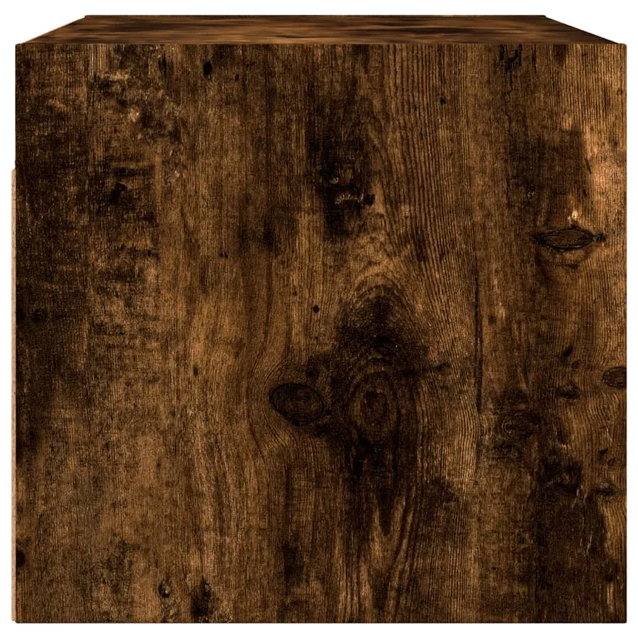 Armoires murales et portes vitrées 2pcs chêne fumé 68,5x37x35cm - 8