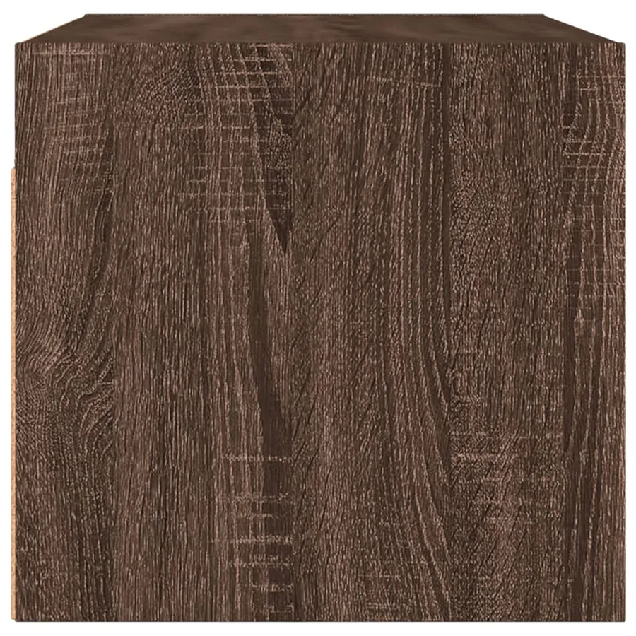 Armoires murales portes vitrées 2 pcs chêne marron 68,5x37x35cm - 8