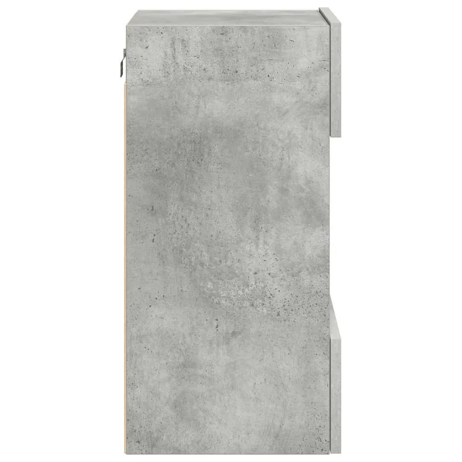 Meubles muraux avec lumières LED pour TV 2pcs gris béton 40x30x60,5 cm - 10