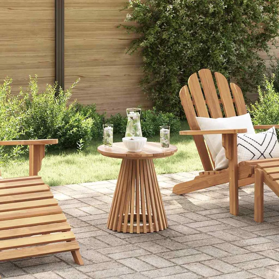 Table d'appoint Marron 50 x 50 x 49,5 cm Bois de teck massif