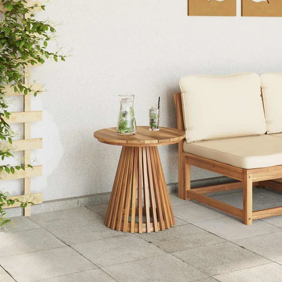 Table d'appoint Marron 50 x 50 x 49,5 cm Bois de teck massif - 4