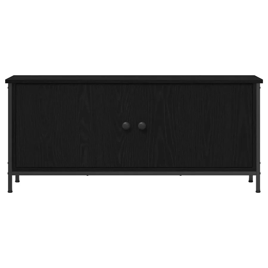 Meuble TV Chêne noir 100 x 35 x 45 cm Bois d'ingénierie - 6