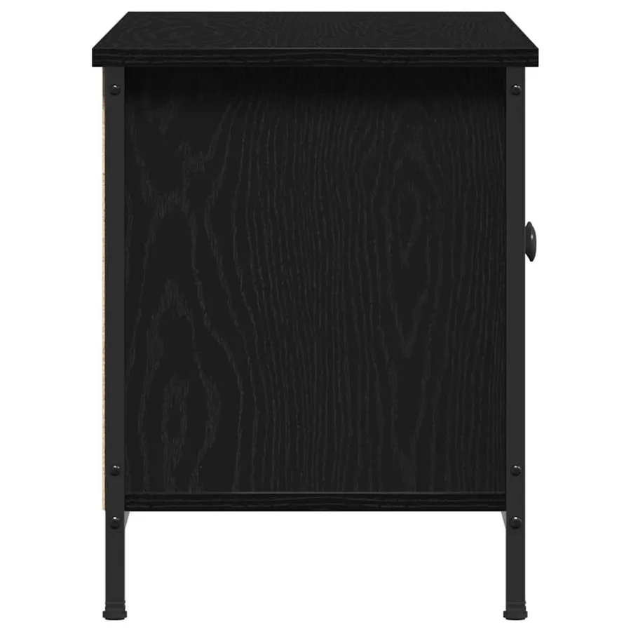 Meuble TV Chêne noir 100 x 35 x 45 cm Bois d'ingénierie - 7