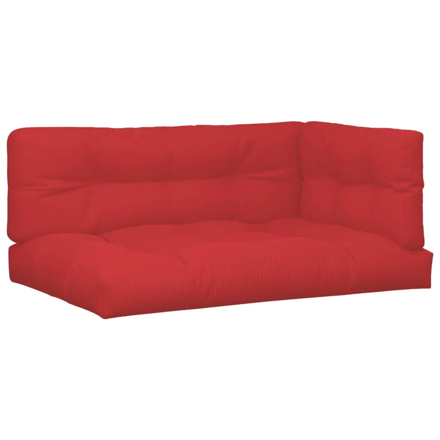 Coussins de palette lot de 5 rouge tissu - 2