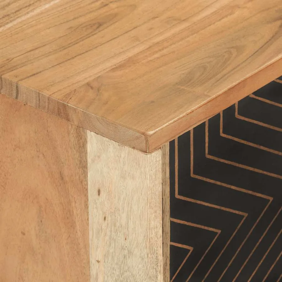 Meuble TV 112x30x40 cm bois d'acacia massif - 6