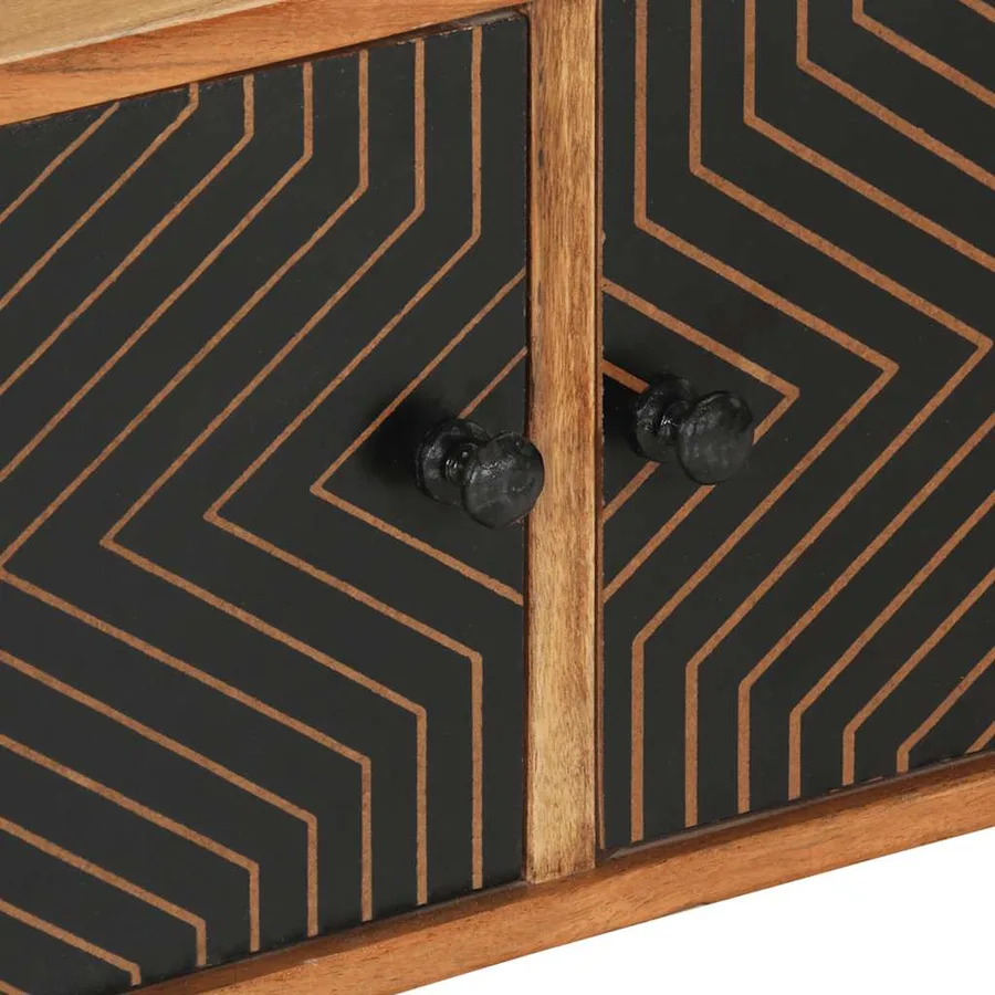 Meuble TV 112x30x40 cm bois d'acacia massif - 7