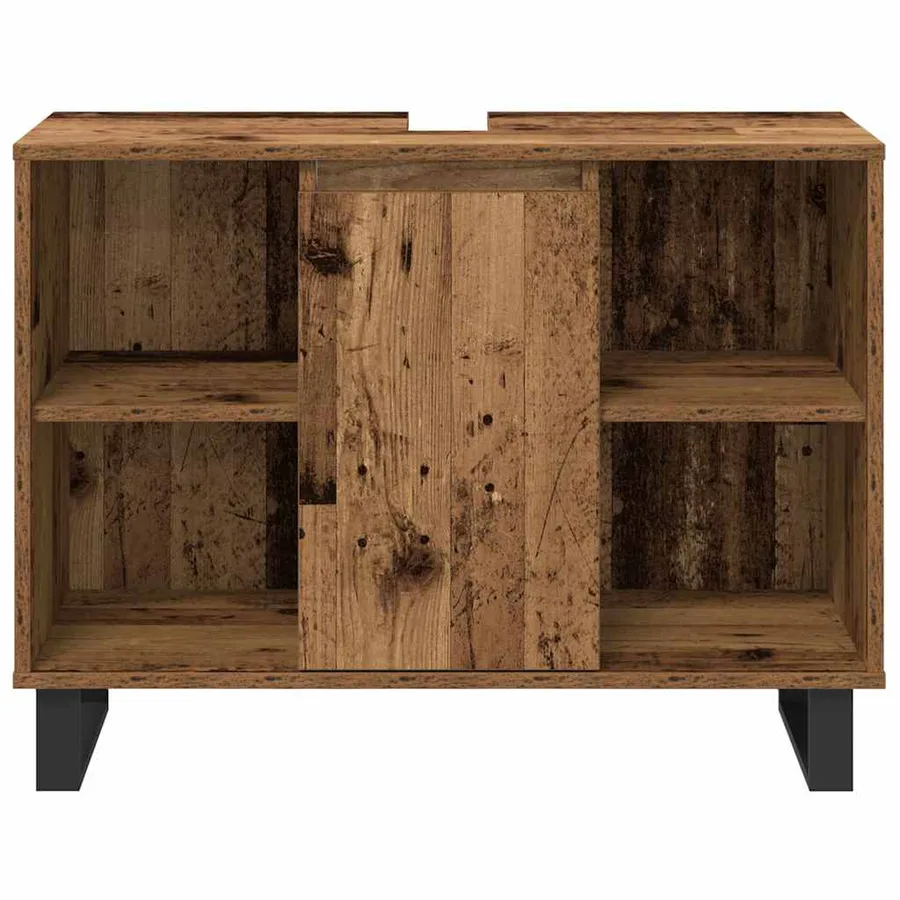 Ensemble de mobilier de salle de bain avec étagère 3 pcs Marron - 7