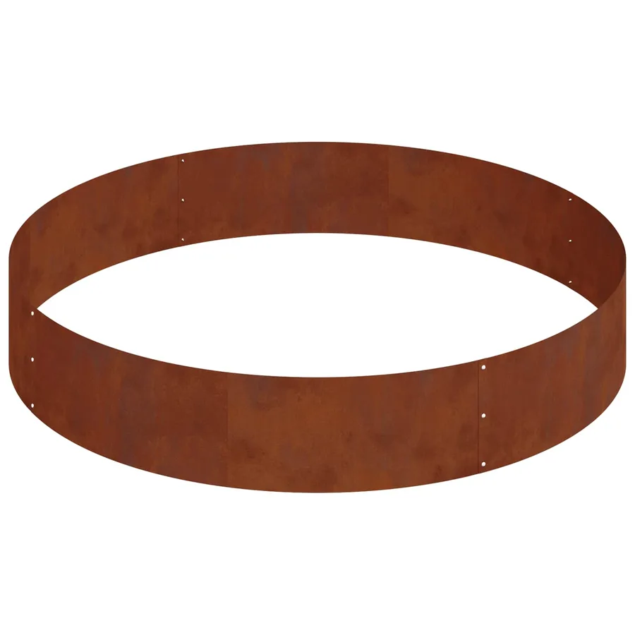 Cache-pot de jardin Rouillé 120 x 120 x 20 cm Acier patiné - 5