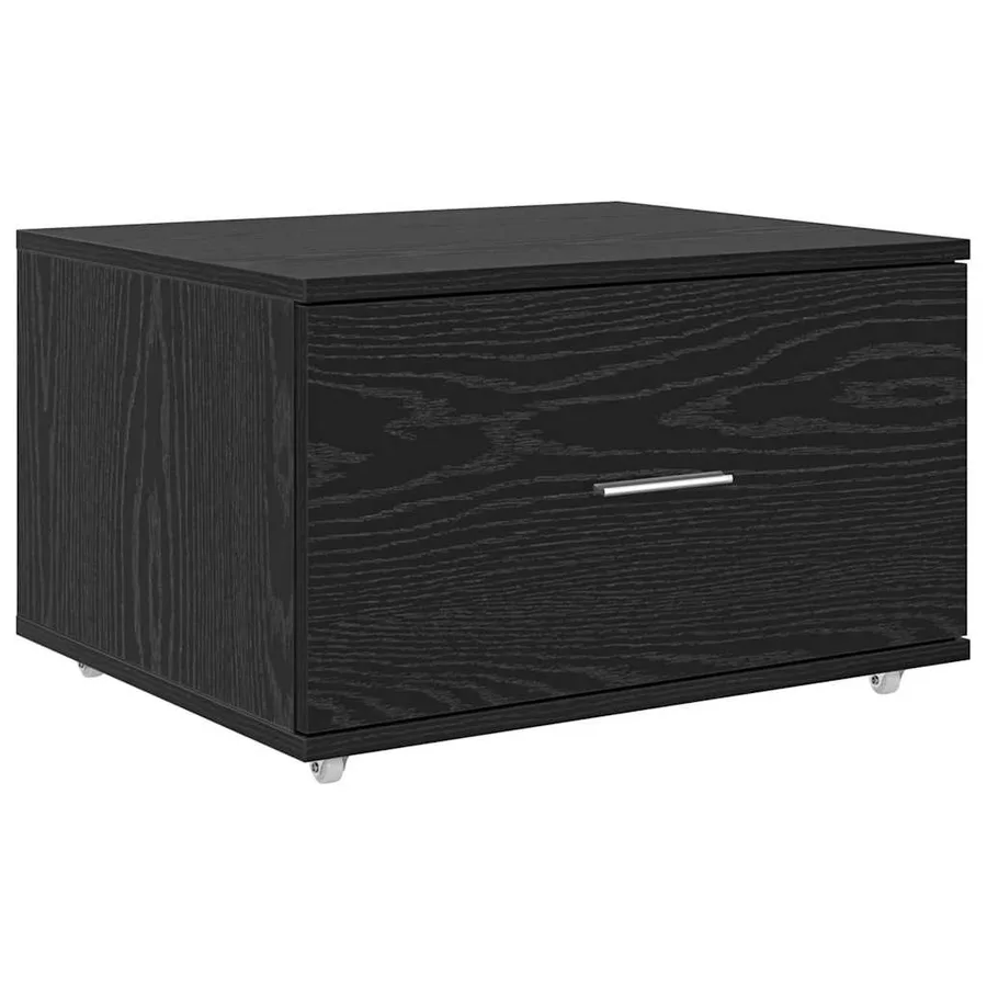 Armoire à tiroirs avec roue Chêne noir 55 x 45 x 31 cm - 2