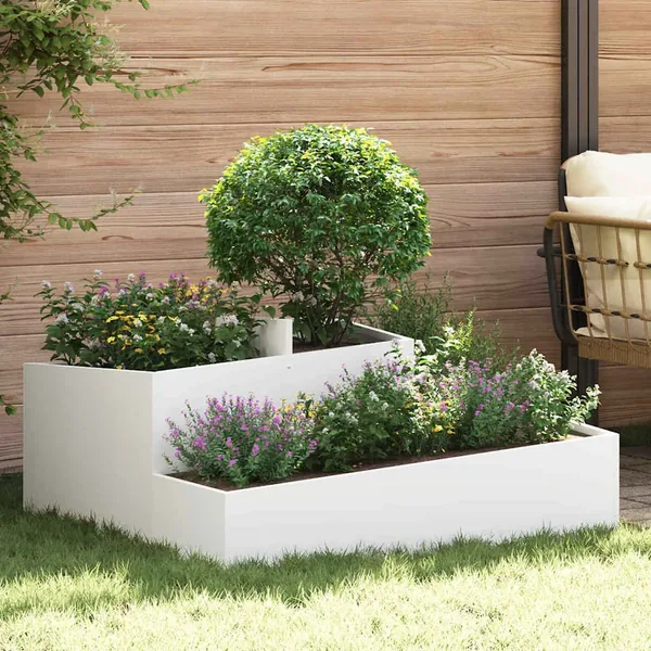 Cache-pot de jardin Blanc 100 x 100 x 50 cm