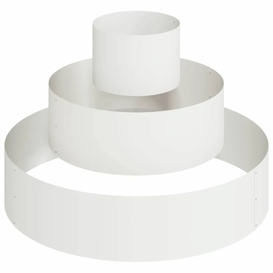 Cache-pot de jardin Blanc 90 x 90 x 20 cm Acier laminé à froid - 2