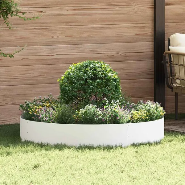 Anneau de jardinière 5 pc Blanc 120 x 120 x 20 cm