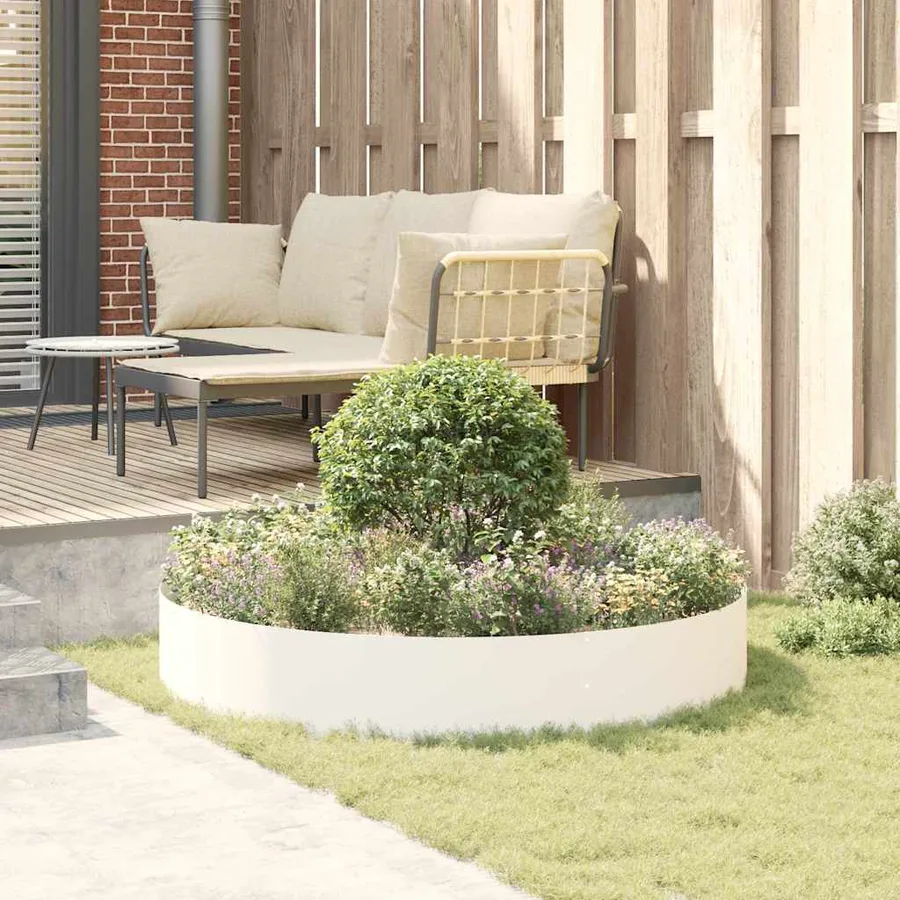 Anneau de jardinière 5 pc Blanc 120 x 120 x 20 cm - 4