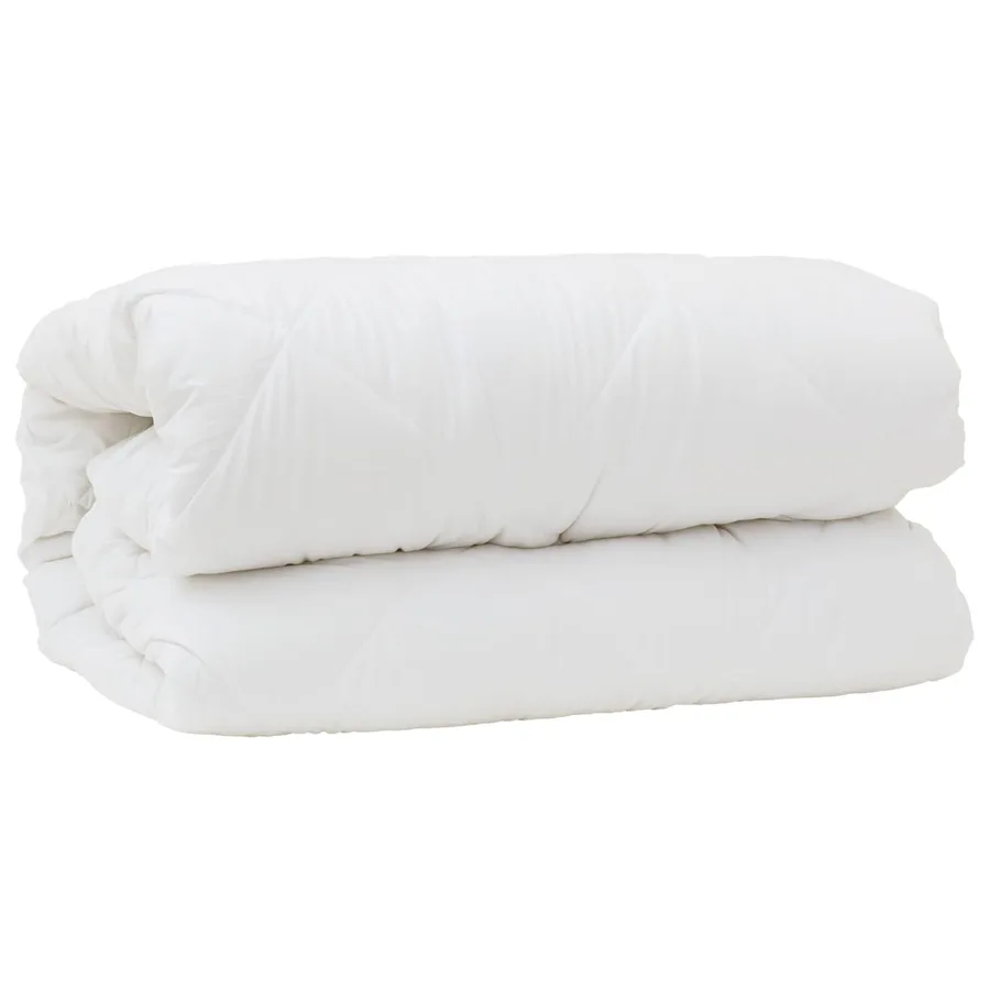 Couette avec Oreillers avec oreiller 3 pcs Blanc Microfibre - 4