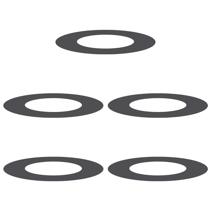 adapté pour anneaux d'arbre plats 5 pc Noir Ø40/70 cm Acier - 2