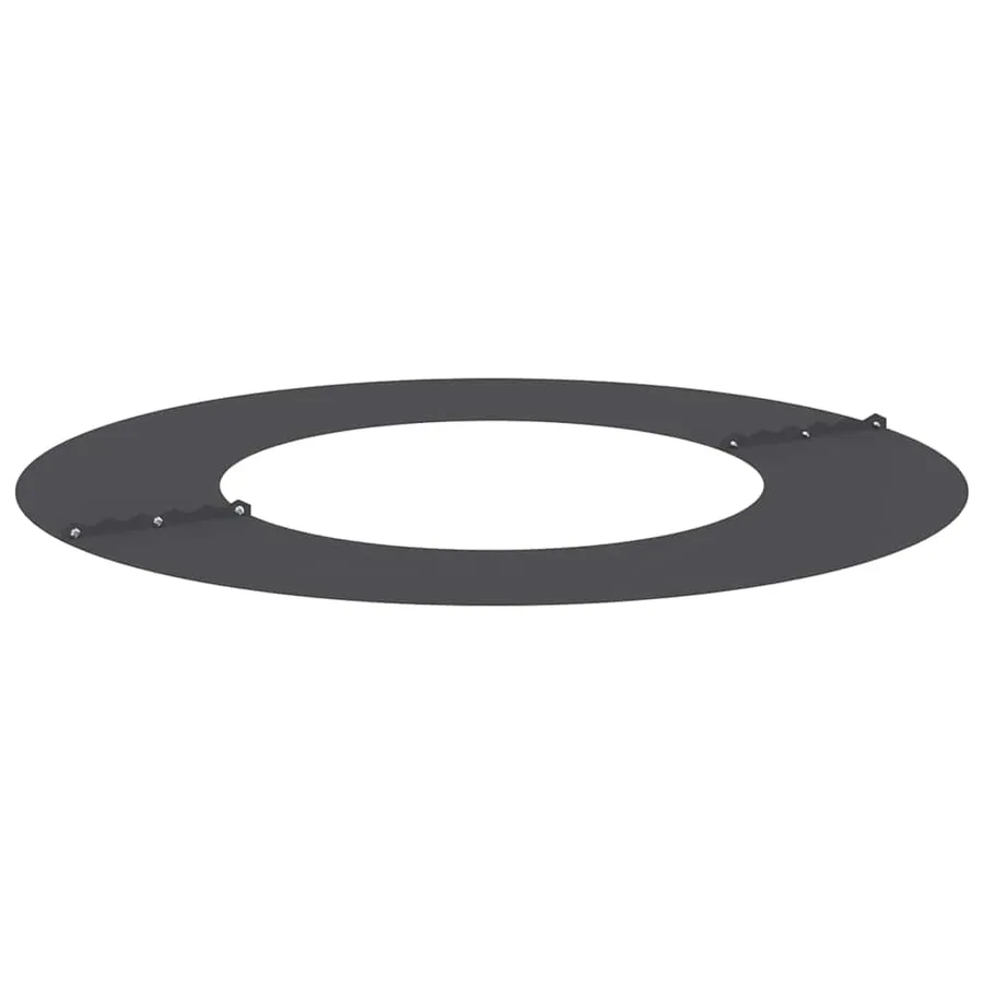 adapté pour anneaux d'arbre plats 5 pc Noir Ø40/70 cm Acier - 4