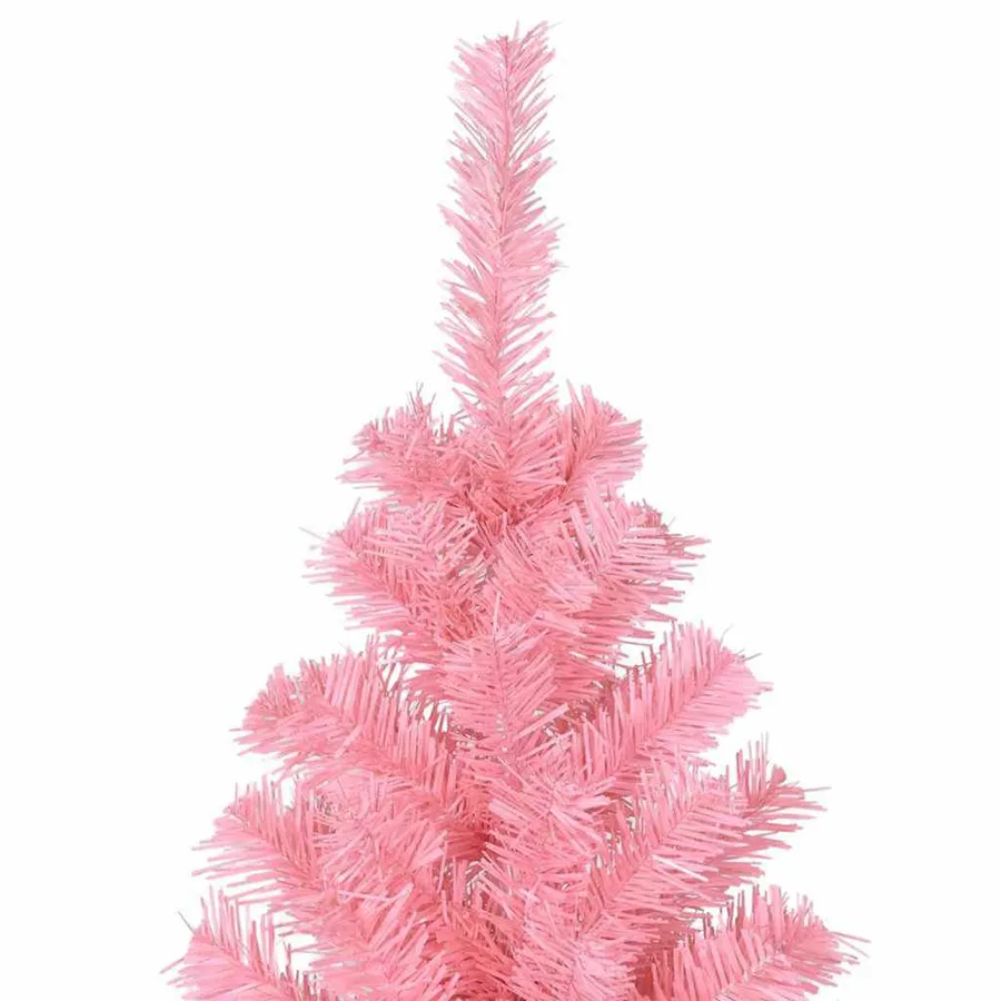 Sapin de Noël avec 300 LED avec support Rose 180 cm PVC - 12