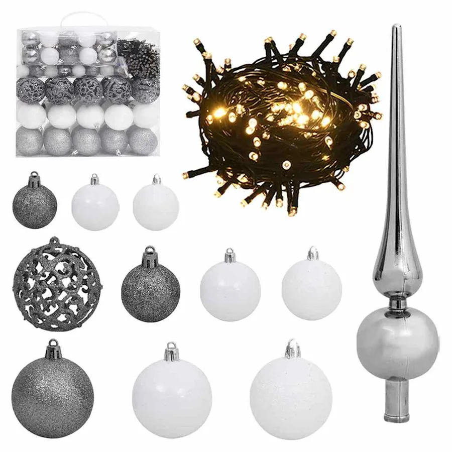 Sapin de Noël avec 300 LED avec support Rose 180 cm PVC - 5