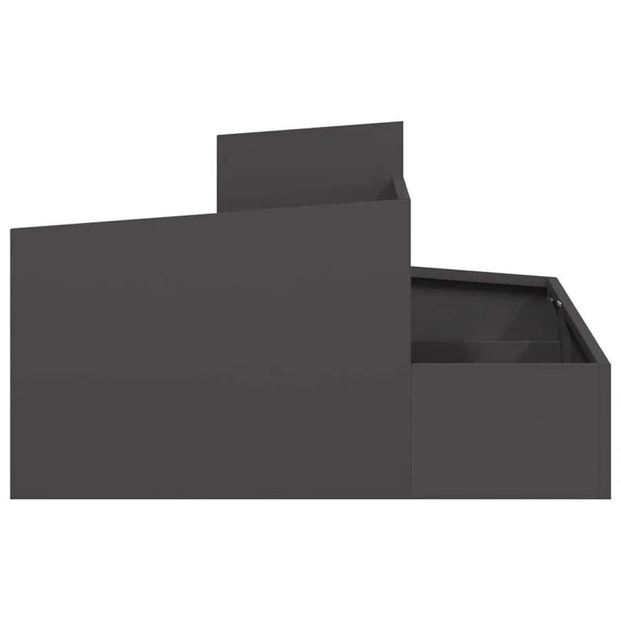 Cache-pot de jardin Noir 80 x 80 x 50 cm Acier laminé à froid - 6