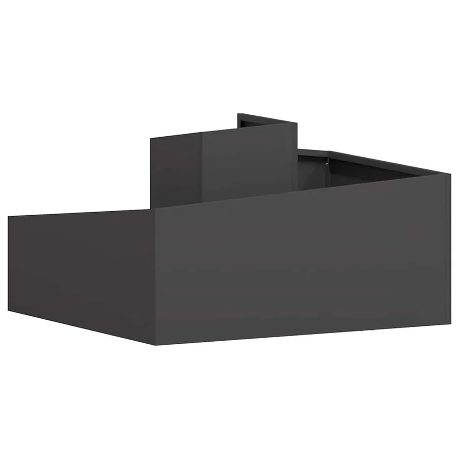 Cache-pot de jardin Noir 80 x 80 x 50 cm Acier laminé à froid - 7
