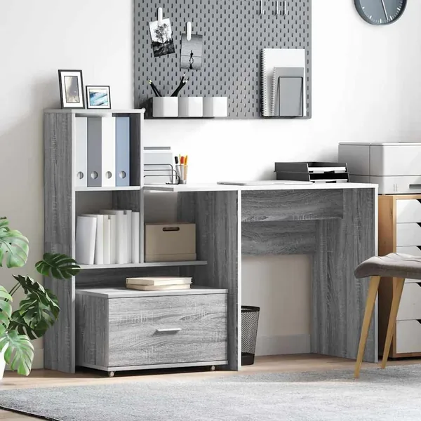 Armoire à tiroirs avec roue Gris Sonoma 55 x 45 x 31 cm