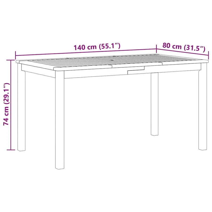 Ensemble de salle à manger pour jardin 5 pcs Beige - 11