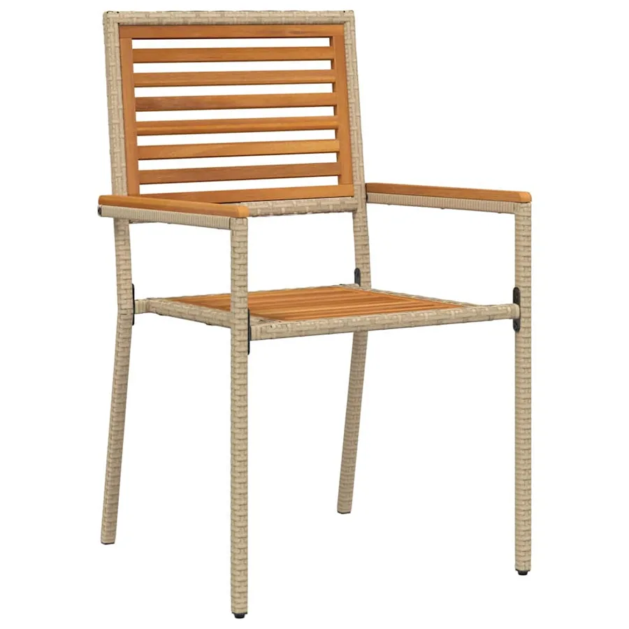 Ensemble de salle à manger pour jardin 5 pcs Beige - 6