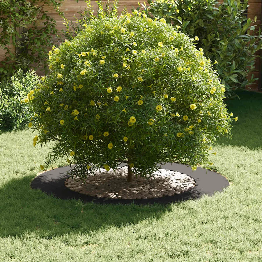 adapté pour anneaux d'arbre plats 5 pc Noir Ø60/90 cm Acier - 3