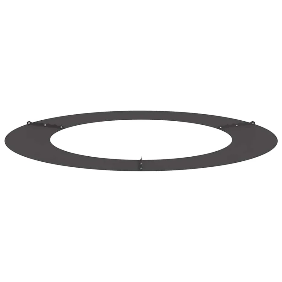 adapté pour anneaux d'arbre plats 5 pc Noir Ø60/90 cm Acier - 4