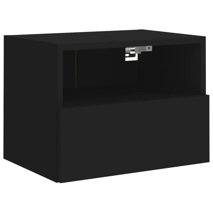 Meubles TV muraux 2 pcs noir 40x30x30 cm bois d'ingénierie - 6