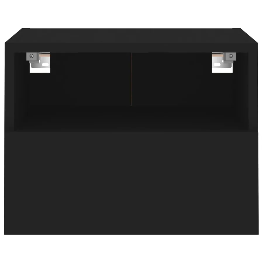 Meubles TV muraux 2 pcs noir 40x30x30 cm bois d'ingénierie - 8