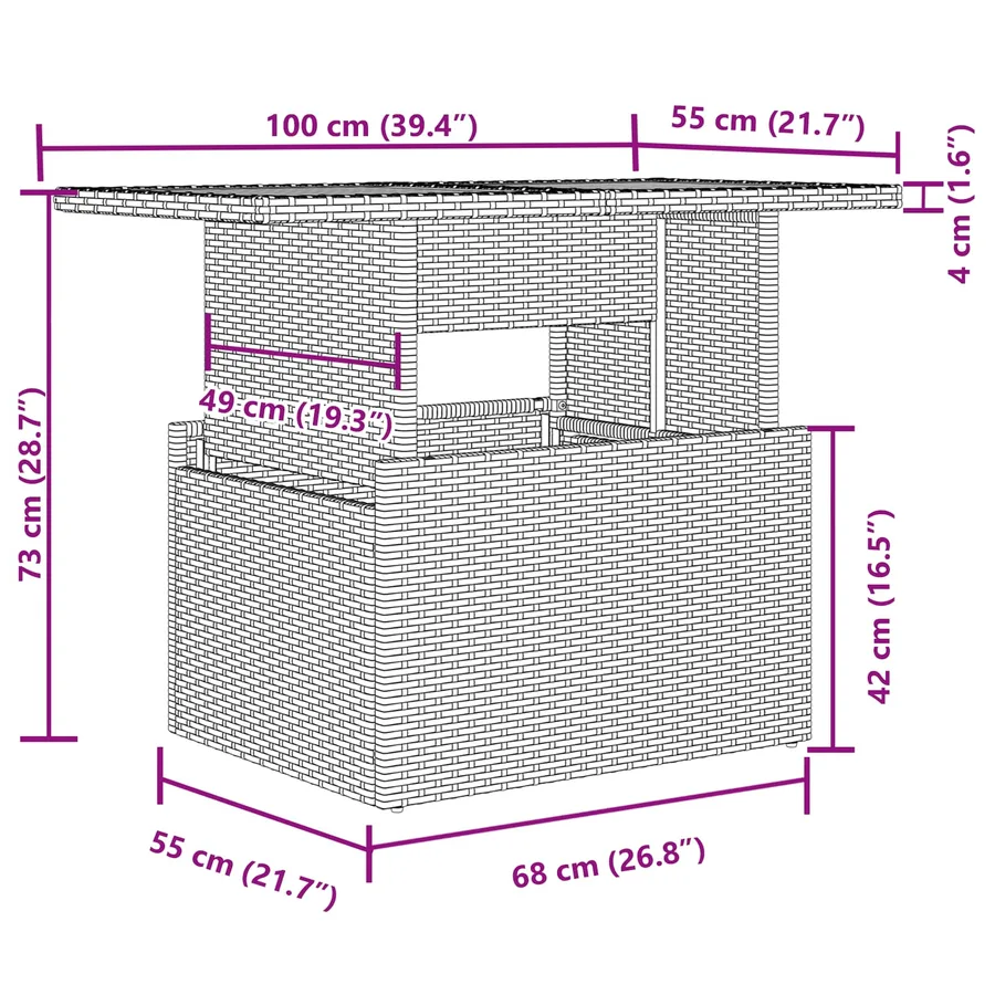 Ensemble de canapé de jardin 5 pcs Gris clair Poly Rattan - 14