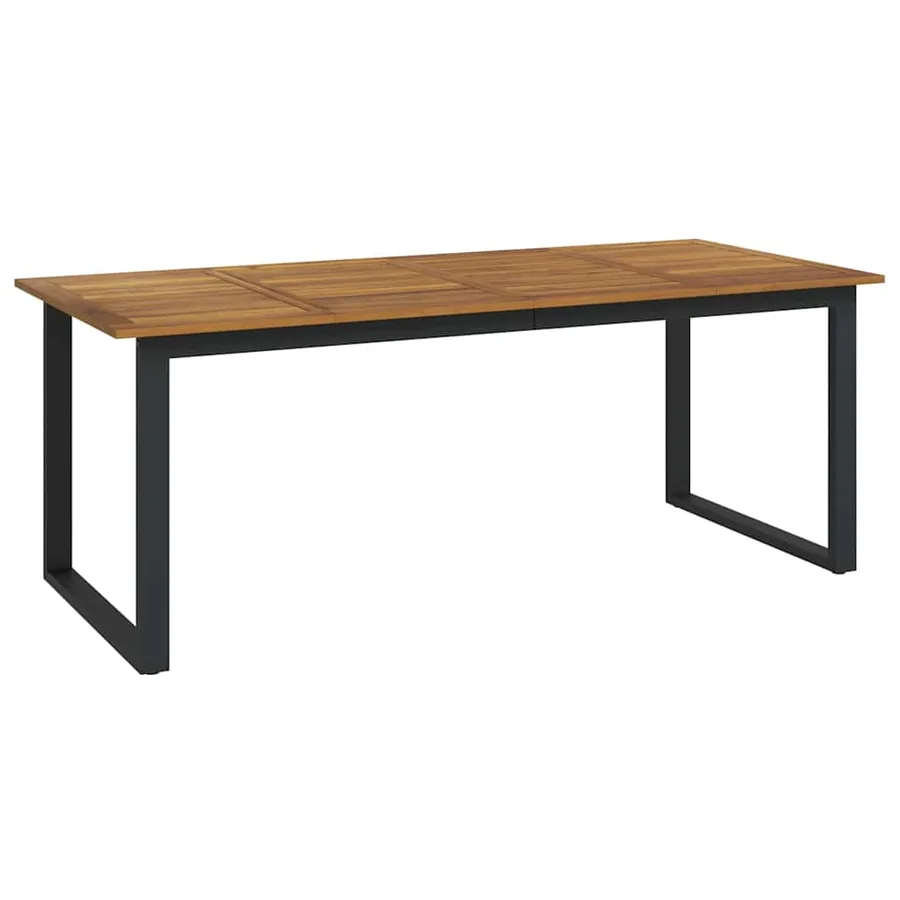 Ensemble de salle à manger pour jardin 9 pcs Gris - 6