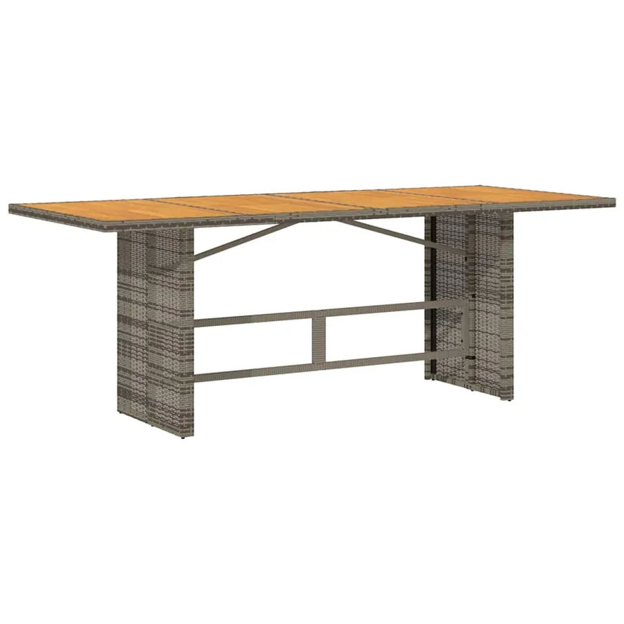 Ensemble de salle à manger pour jardin 7 pcs Gris et marron - 5