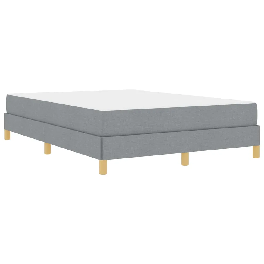 Lit à ressorts avec matelas Gris clair 160 x 200 cm tissu - 4