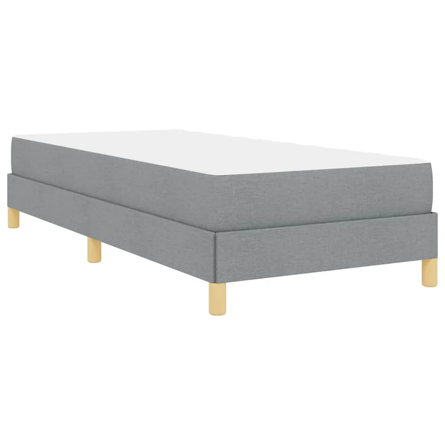 Lit à ressorts avec matelas Gris clair 90 x 200 cm tissu - 9