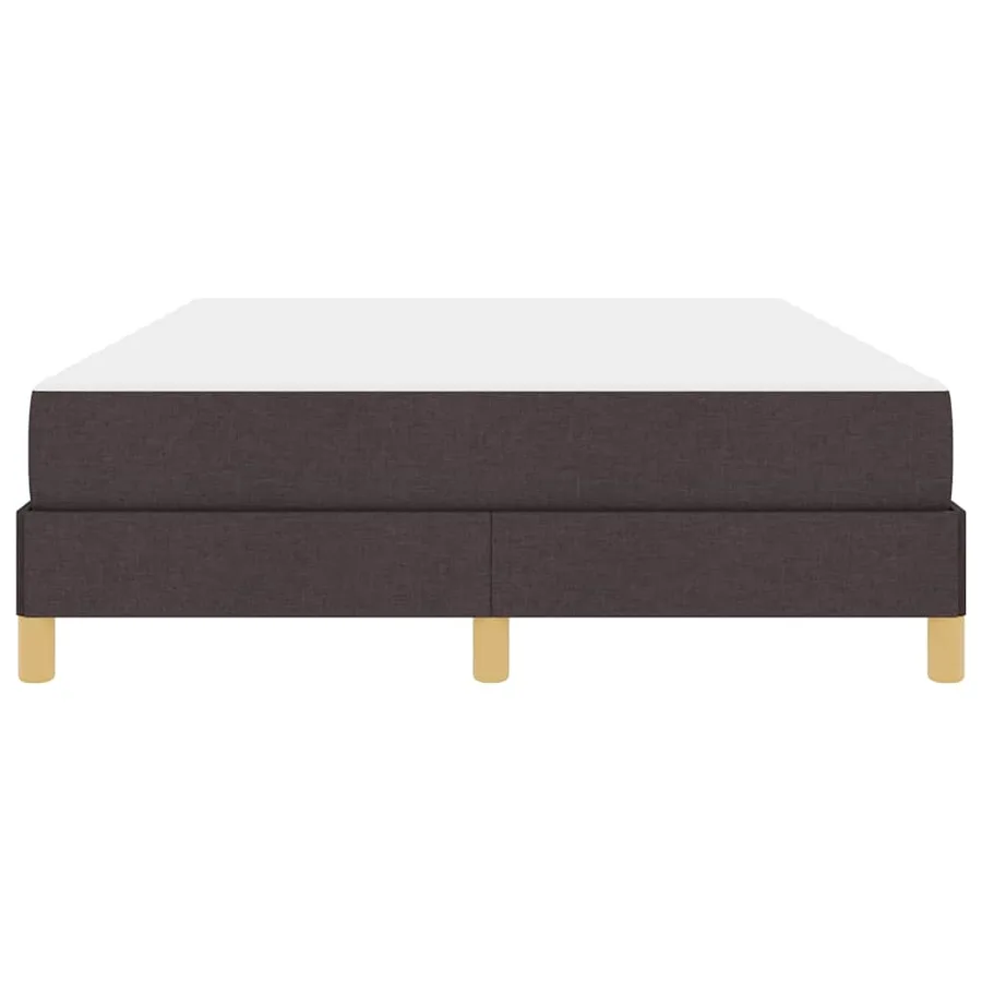 Lit à ressorts avec matelas Marron foncé 160 x 200 cm tissu - 7