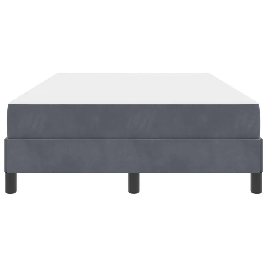 Lit à ressorts avec matelas Gris foncé 120 x 200 cm tissu - 7