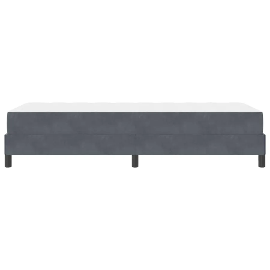 Lit à ressorts avec matelas Gris foncé 80 x 210 cm tissu - 6