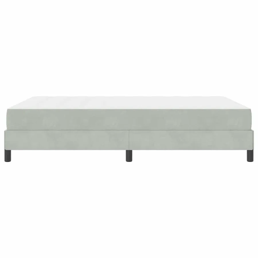 Lit à ressorts avec matelas Gris clair 140 x 210 cm tissu - 6