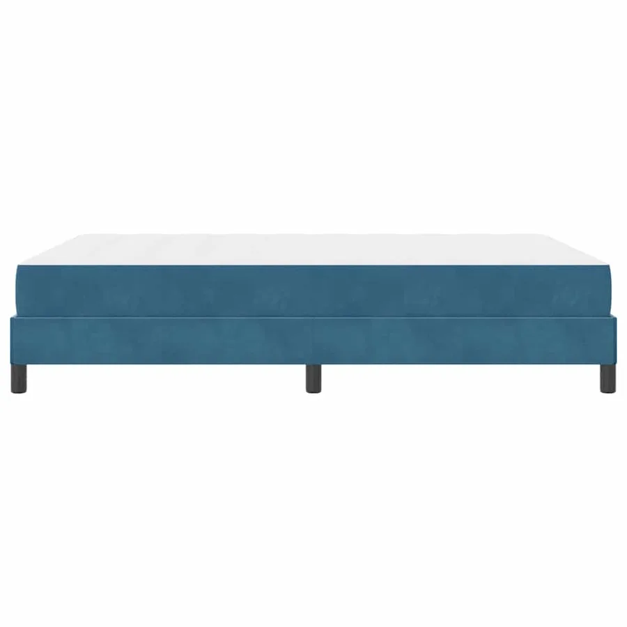 Lit à ressorts avec matelas Bleu foncé 140 x 220 cm tissu - 6