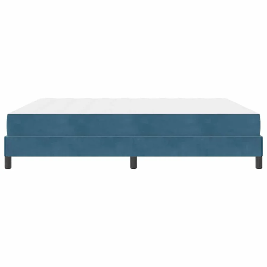Lit à ressorts avec matelas Bleu foncé 180 x 220 cm tissu - 6