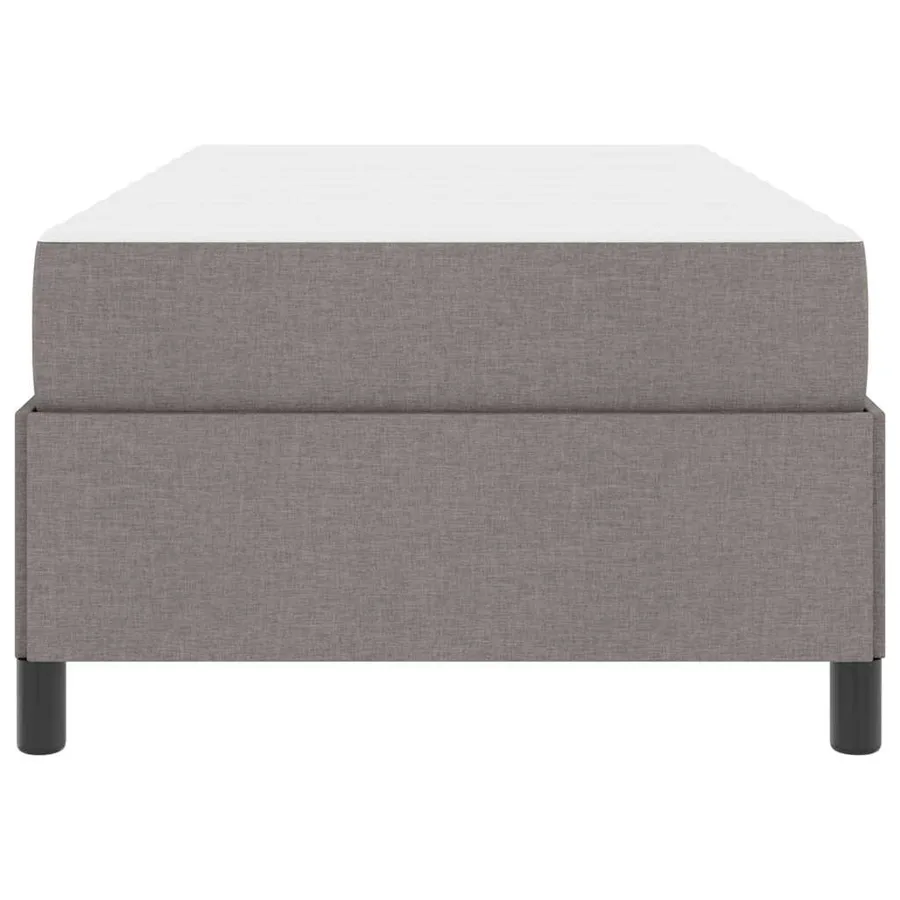 Lit à ressorts avec matelas Taupe 90 x 190 cm tissu - 7