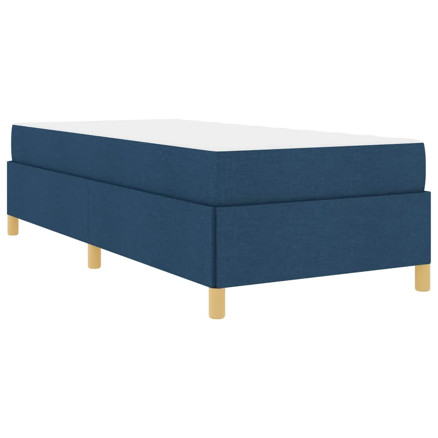 Cadre de lit avec matelas Bleu 80 x 200 cm tissu - 4