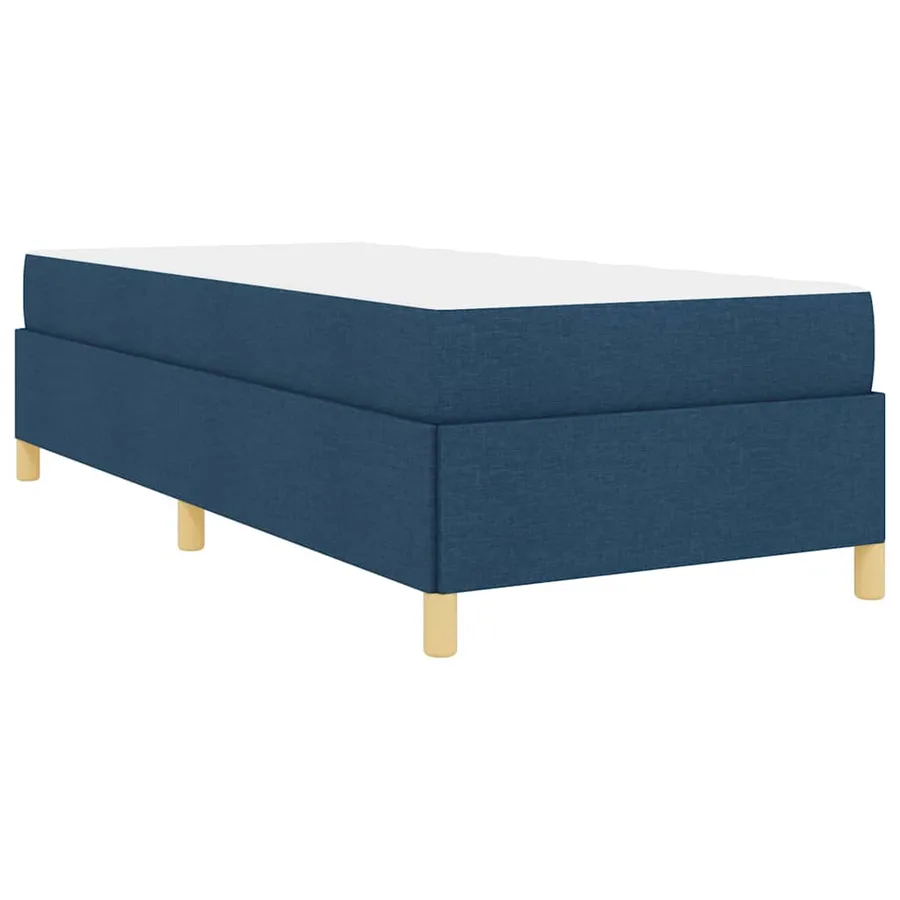 Cadre de lit avec matelas Bleu 80 x 200 cm tissu - 9