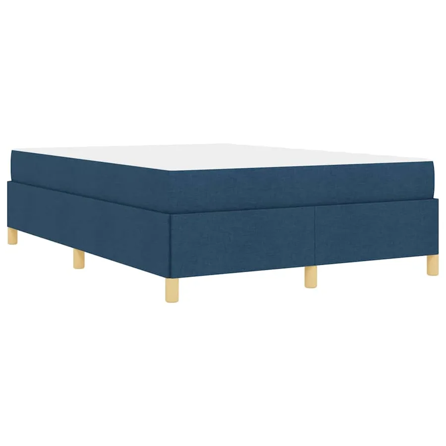 Cadre de lit avec matelas Bleu 160 x 200 cm tissu - 9